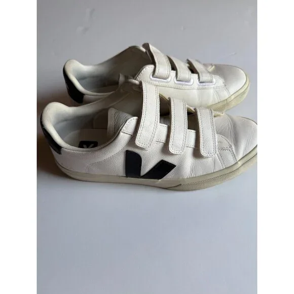 VEJA V-10 Recife White Leather Sneakers - Sustainable - Men's US 9.5 - Picture 3 of 7